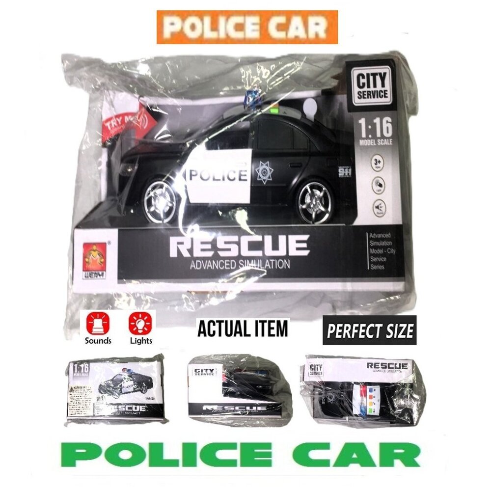 🛑 POLICE CAR Lights Sound ➕ MODEL TOY Heavy Duty Rescue 🆒 VEHICLE 💸 BUY NOW ❗